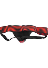 Load image into Gallery viewer, Rouge Leather Jock Strap - Black/Multicolor/Red - XLarge

