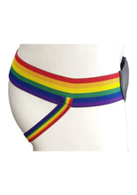 Load image into Gallery viewer, Rouge Leather Jock with Pride Stripes - Multicolor - Small
