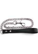 Load image into Gallery viewer, Rouge Leather Lead Chain - Black/Metal
