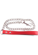 Load image into Gallery viewer, Rouge Leather Lead Chain - Red
