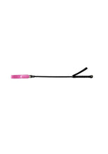 Load image into Gallery viewer, Rouge Leather Short Riding Crop with Slim Tip - Pink
