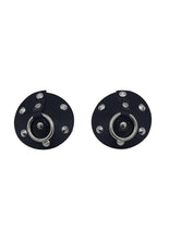 Load image into Gallery viewer, Rouge Leather Studded Nipple Covers - Black
