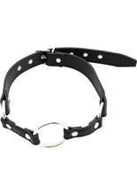 Load image into Gallery viewer, Rouge O Ring Leather Adjustable Mouth Gag - Black

