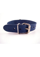 Load image into Gallery viewer, Rouge O Ring Studded Adjustable Leather Collar - Blue
