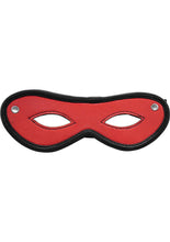 Load image into Gallery viewer, Rouge Open Eye Mask Leather Or Suede - Black/Red
