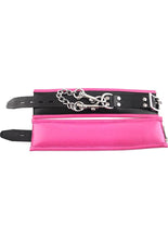 Load image into Gallery viewer, Rouge Padded Leather Adjustable Wrist Cuffs - Black/Pink
