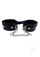 Load image into Gallery viewer, Rouge Plain Leather Adjustable Ankle Cuffs - Black
