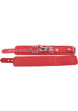 Load image into Gallery viewer, Rouge Plain Leather Adjustable Ankle Cuffs - Red
