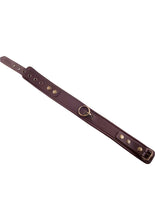 Load image into Gallery viewer, Rouge Plain Leather Adjustable Collar 1 Ring - Brown
