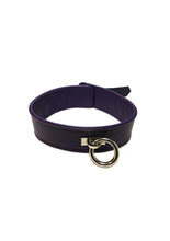 Load image into Gallery viewer, Rouge Plain Leather Adjustable Collar 1 Ring
