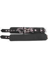 Load image into Gallery viewer, Rouge Plain Leather Adjustable Wrist Cuffs - Black
