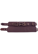 Load image into Gallery viewer, Rouge Plain Leather Adjustable Wrist Cuffs - Brown
