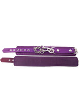 Load image into Gallery viewer, Rouge Plain Leather Adjustable Wrist Cuffs - Purple
