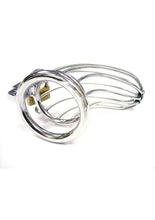 Load image into Gallery viewer, Rouge Stainless Steel Chastity Cock Cage with Padlock
