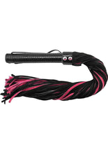 Load image into Gallery viewer, Rouge Suede Flogger with Leather Handle - Black/Pink

