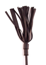 Load image into Gallery viewer, Rouge Wooden Handle Leather Riding Crop - Black
