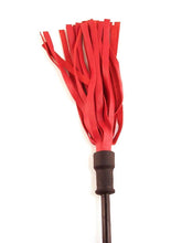 Load image into Gallery viewer, Rouge Wooden Handle Leather Riding Crop - Red
