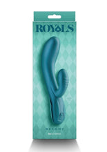 Load image into Gallery viewer, Royals Regent Rechargeable Silicone Rabbit Vibrator - Green
