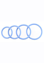 Load image into Gallery viewer, Rubber O-Ring Assorted Sizes - Blue/Periwinkle - 4 Pack
