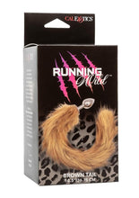 Load image into Gallery viewer, Running Wild Faux Fur Tail and Metallic Anal Plug - Brown
