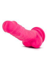 Load image into Gallery viewer, Ruse Hypnotize Silicone Dildo with Balls - Hot Pink/Pink - 7.5in

