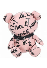 Load image into Gallery viewer, S-Line Bear Bag Pleather Writing - Pink
