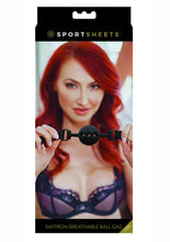 Load image into Gallery viewer, Saffron Breathable Ball Gag - Black
