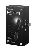 Load image into Gallery viewer, Satisfyer Dazzling Crystal 1 Glass Dildo - Black
