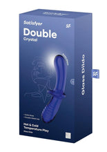 Load image into Gallery viewer, Satisfyer Double Crystal Glass Dildo - Blue/Light Blue
