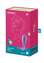 Load image into Gallery viewer, Satisfyer Intensity Plug Rechargeable Silicone Connect App Anal Plug - Purple

