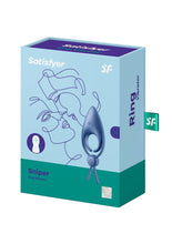 Load image into Gallery viewer, Satisfyer Men Sniper Rechargeable Silicone Vibrating Cock Ring - Blue/Gray/Grey
