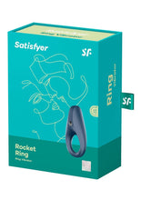 Load image into Gallery viewer, Satisfyer Rocket Ring Silicone Magnetic USB Recharge Cockring Waterproof - Blue
