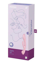 Load image into Gallery viewer, Satisfyer Triple Oh Rechargeable Silicone Dual Stimulating Vibrator - Pink
