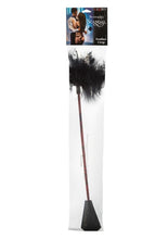 Load image into Gallery viewer, Scandal Be Naughty Feather Crop - Black/Red
