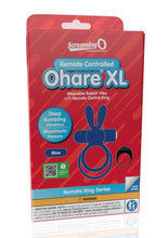 Load image into Gallery viewer, Screaming O Ohare XL Remote Control Rechargeable Silicone Vibrating Cock Ring - Blue - XLarge
