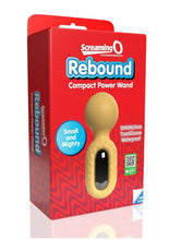 Load image into Gallery viewer, Screaming O Rebound Rechargeable Silicone Compact Power Wand - Bumblee - Yellow
