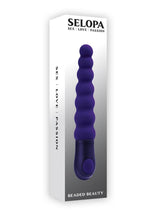 Load image into Gallery viewer, Selopa Beaded Beauty Silicone Vibrator - Purple
