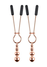 Load image into Gallery viewer, Selopa Beaded Nipple Clamps - Rose Gold
