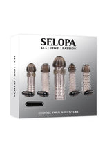 Load image into Gallery viewer, Selopa Choose Your Adventure Penis Sleeve - Gray/Grey - 5 Piece/Set
