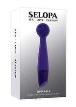 Load image into Gallery viewer, Selopa Gumball Rechargeable Silicone Vibrating Wand - Purple
