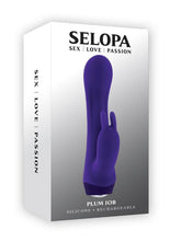 Load image into Gallery viewer, Selopa Plum Job Rechargeable Silicone Rabbit Vibrator - Purple
