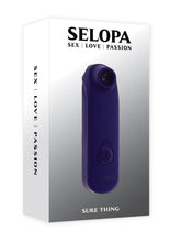 Load image into Gallery viewer, Selopa Sure Thing Silicone Clitoral Stimulator - Purple
