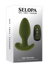 Load image into Gallery viewer, Selopa The Colonel Rechargeable Silicone Anal Plug - Green
