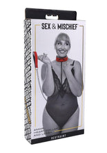 Load image into Gallery viewer, Sex and Mischief Amor Collar and Leash - Black/Rose Gold
