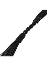 Load image into Gallery viewer, Sex and Mischief Beaded Flogger Noir Whip - Black - 16in
