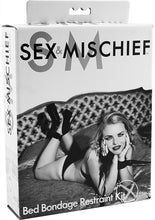 Load image into Gallery viewer, Sex and Mischief Bed Bondage Restraint Kit - Black
