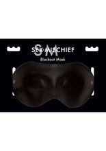 Load image into Gallery viewer, Sex and Mischief Blackout Mask - Black
