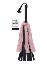 Load image into Gallery viewer, Sex and Mischief Brat Faux Fur Flogger - Black/Rose Gold
