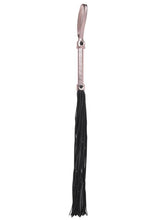 Load image into Gallery viewer, Sex and Mischief Brat Flogger - Black/Rose Gold
