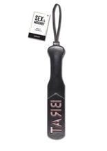 Load image into Gallery viewer, Sex and Mischief Brat Paddle - Black/Rose Gold
